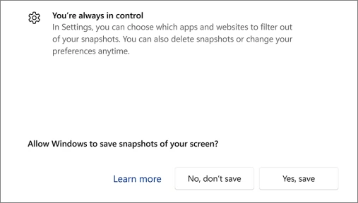 user ui to ack enable recall